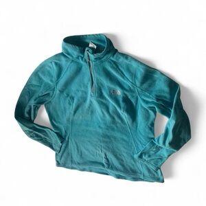The north face blue fleece quarter zip size M women sweater